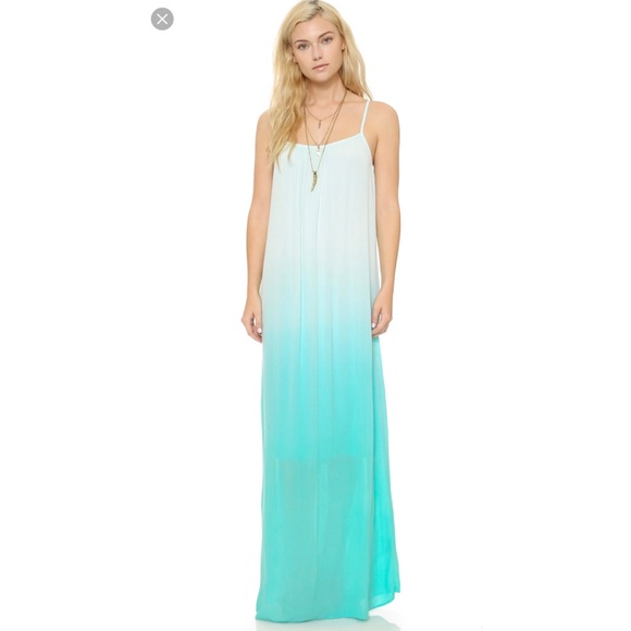 blue ombre maxi dress